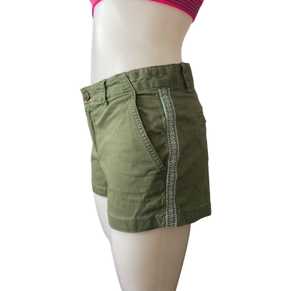 Gap Ladies Chino Short Olive Green Size 02
